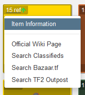item information backpack.tf